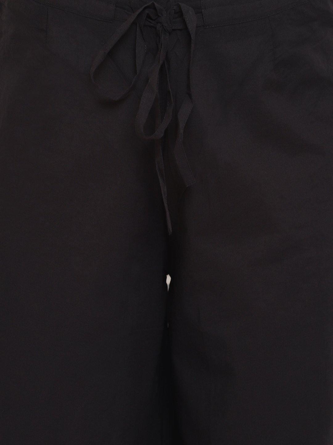 Black Pure Cotton Palazzo Pant