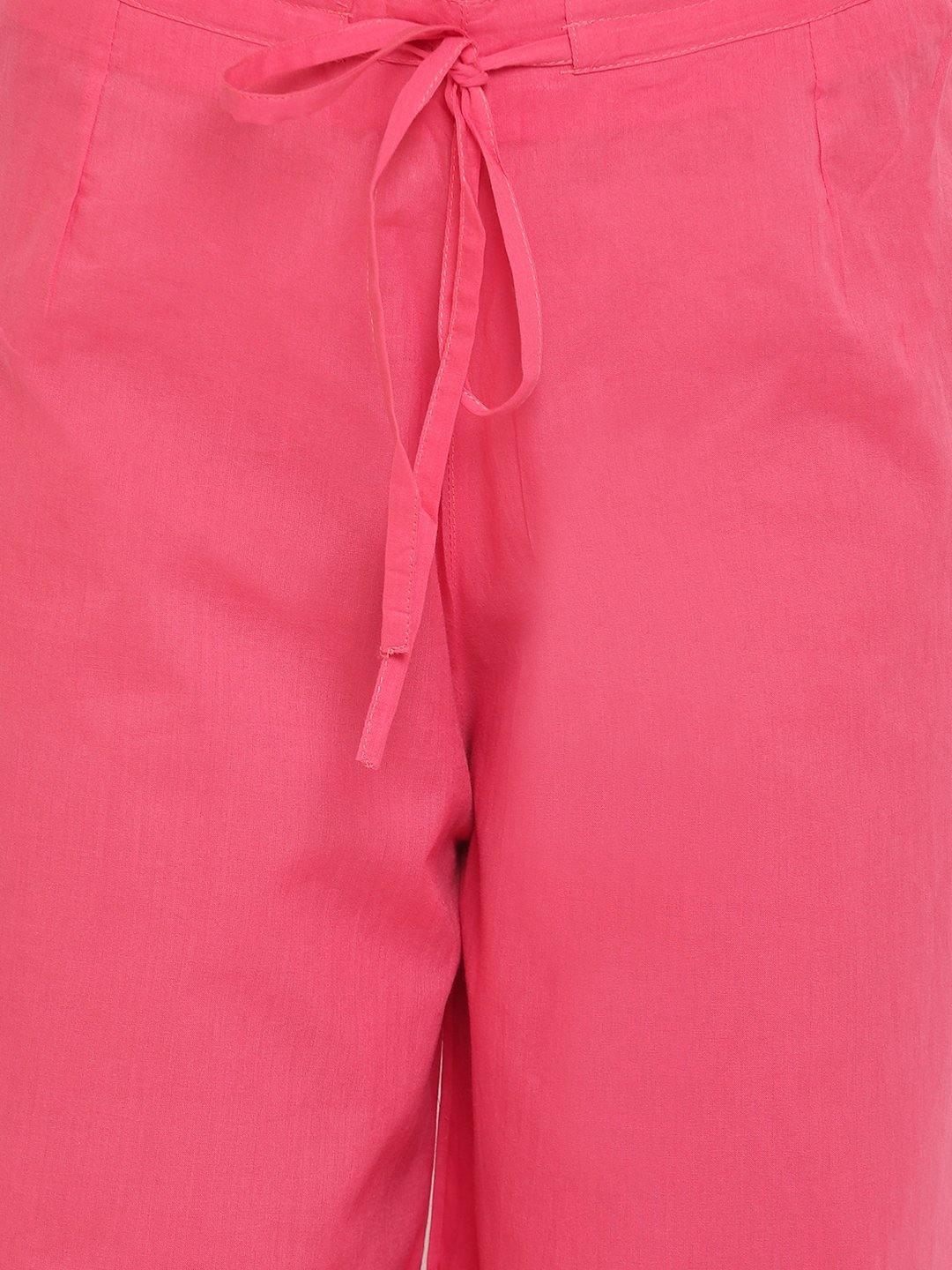 Pink Pure Cotton Palazzo Pant