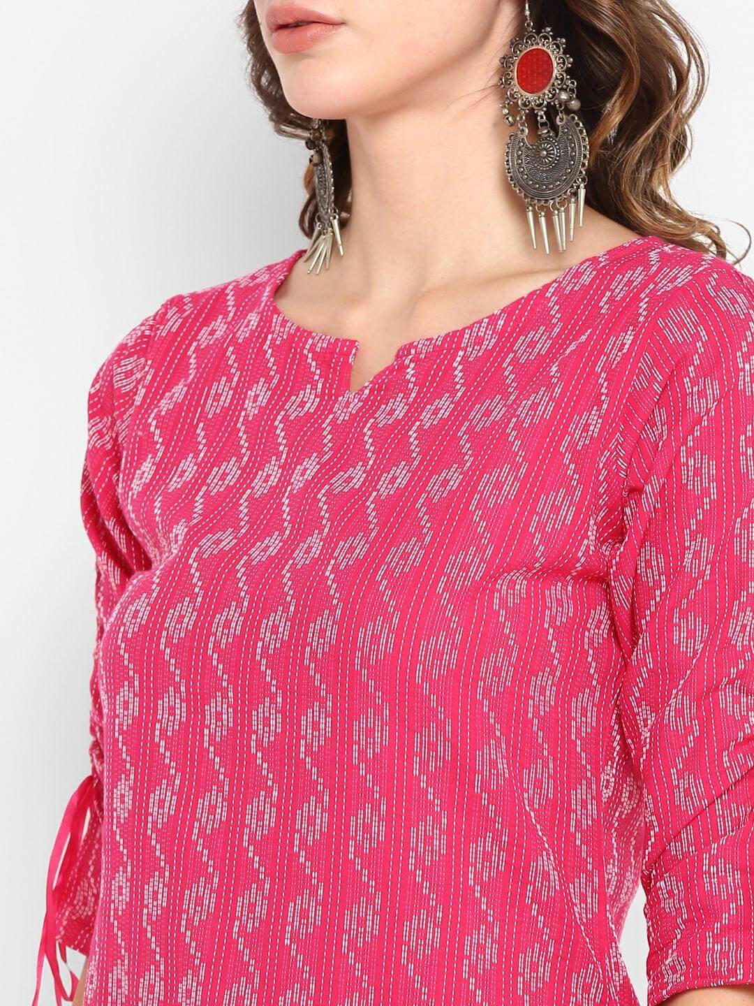 Pink Cotton Kurta