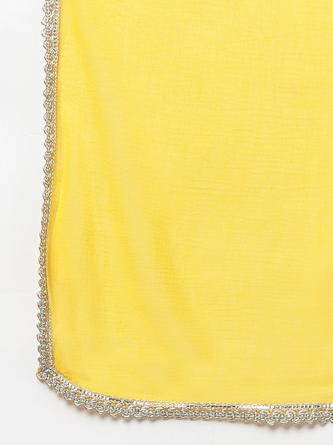 Women Plus Size Yellow Georgette Kurta Sharara Set
