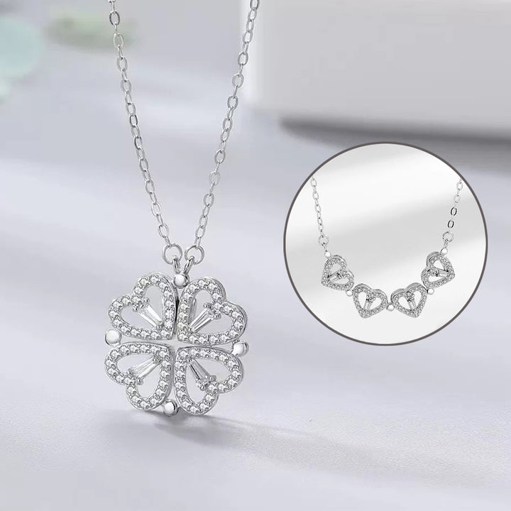 2-in-1 Magnetic Four Leaf clover Necklace