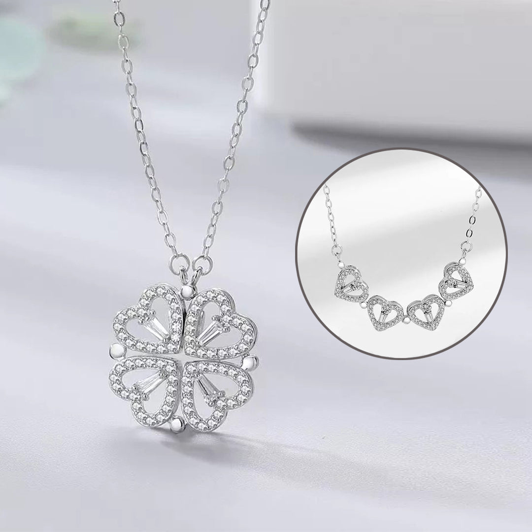 2-in-1 Magnetic Four Leaf clover Necklace