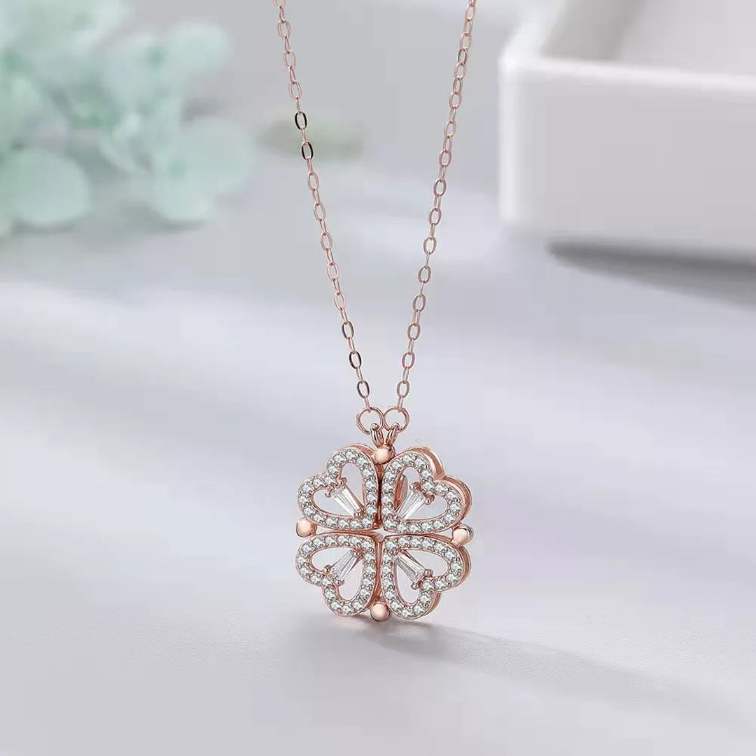 2-in-1 Magnetic Four Leaf clover Necklace