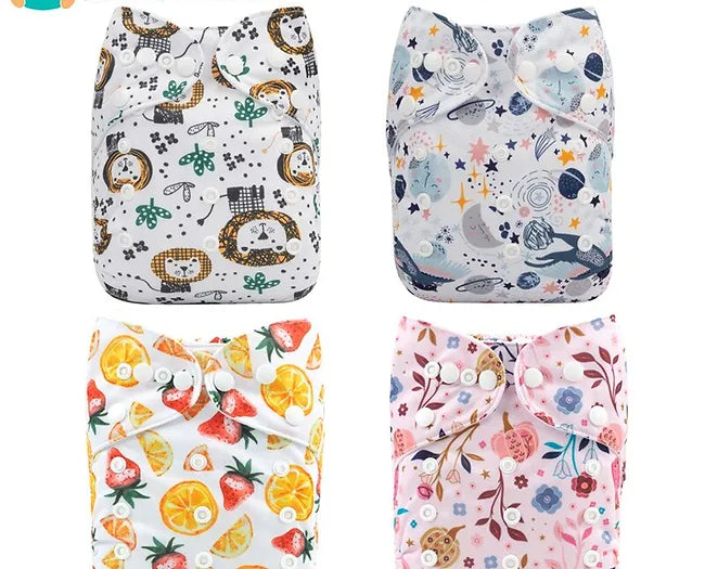 Reusable Baby Cloth Diapers with 2 inserts (0-2 years)