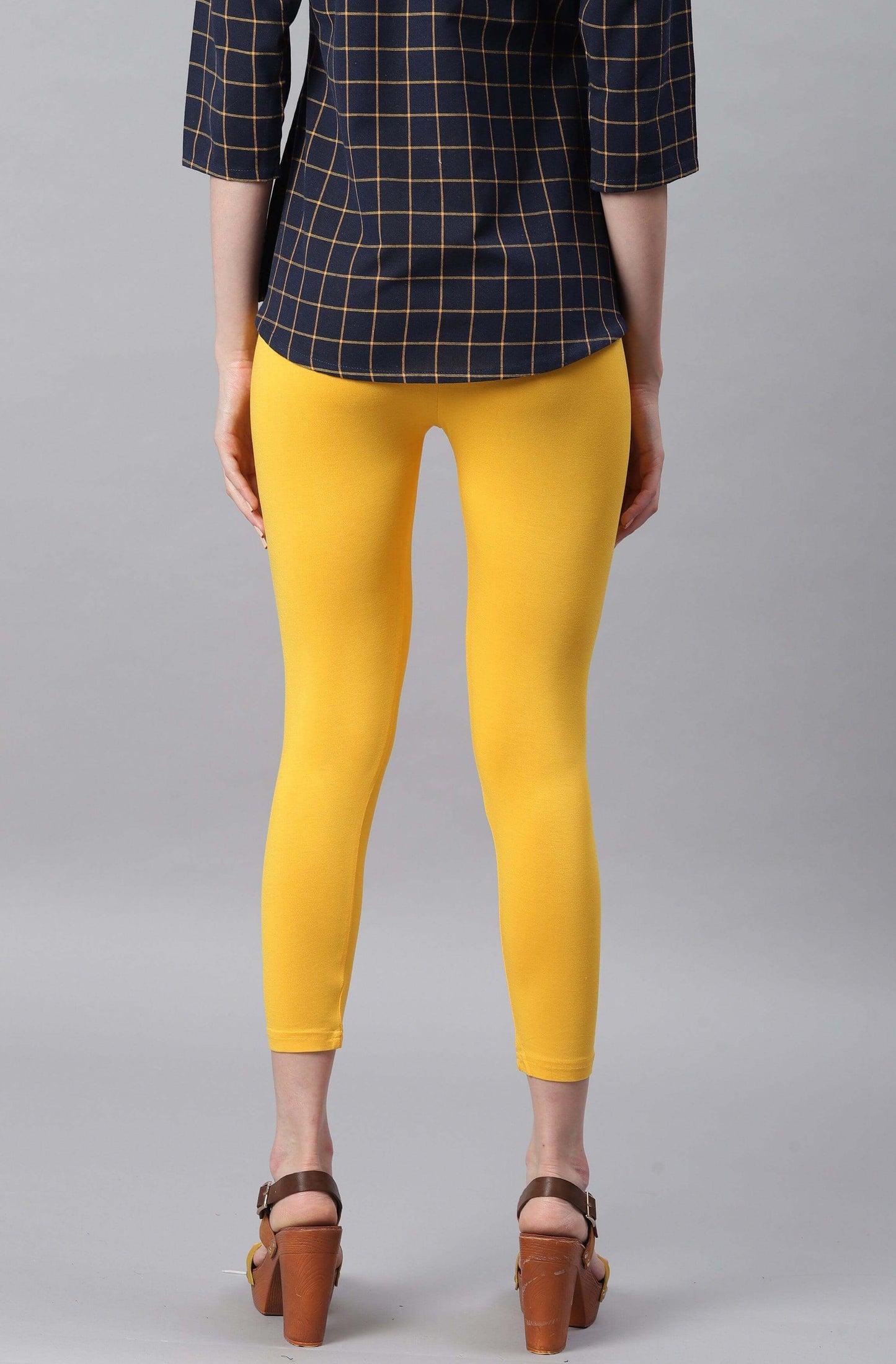 Yellow Viscose Lycra Leggings