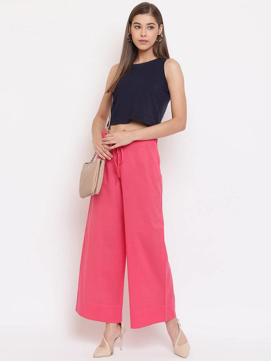 Pink Pure Cotton Palazzo Pant