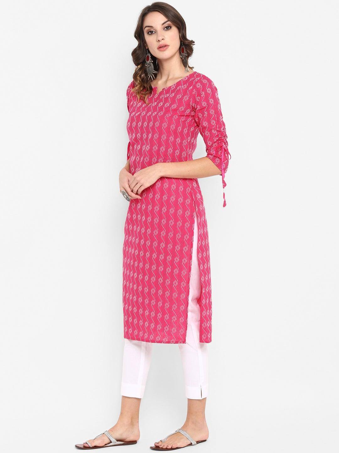 Pink Cotton Kurta