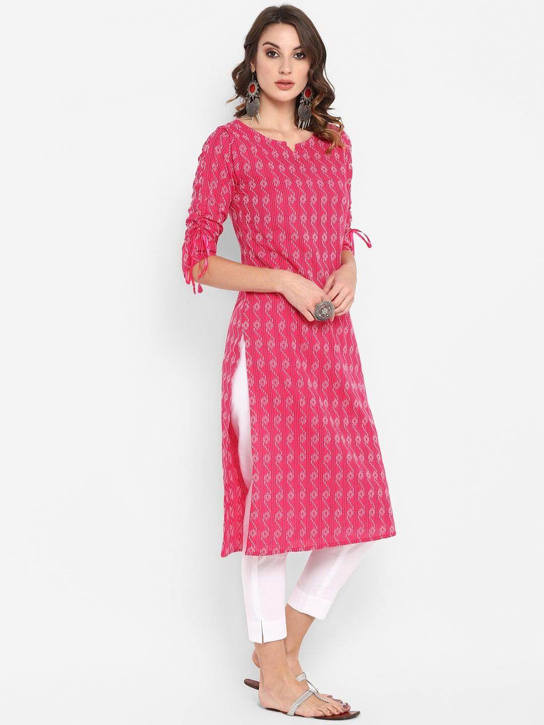 Pink Cotton Kurta