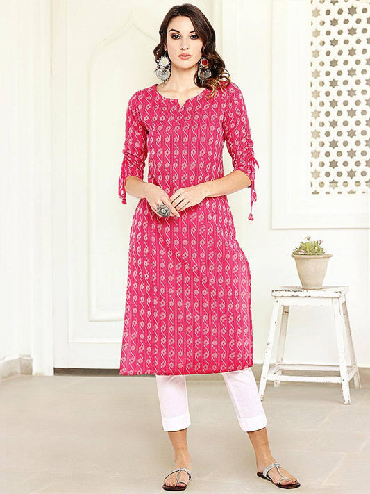 Pink Cotton Kurta