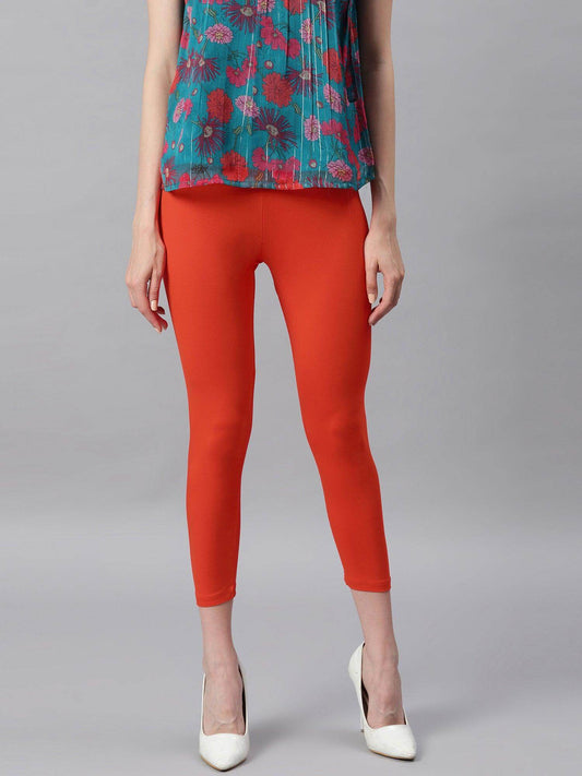 Orange Viscose Lycra Legging