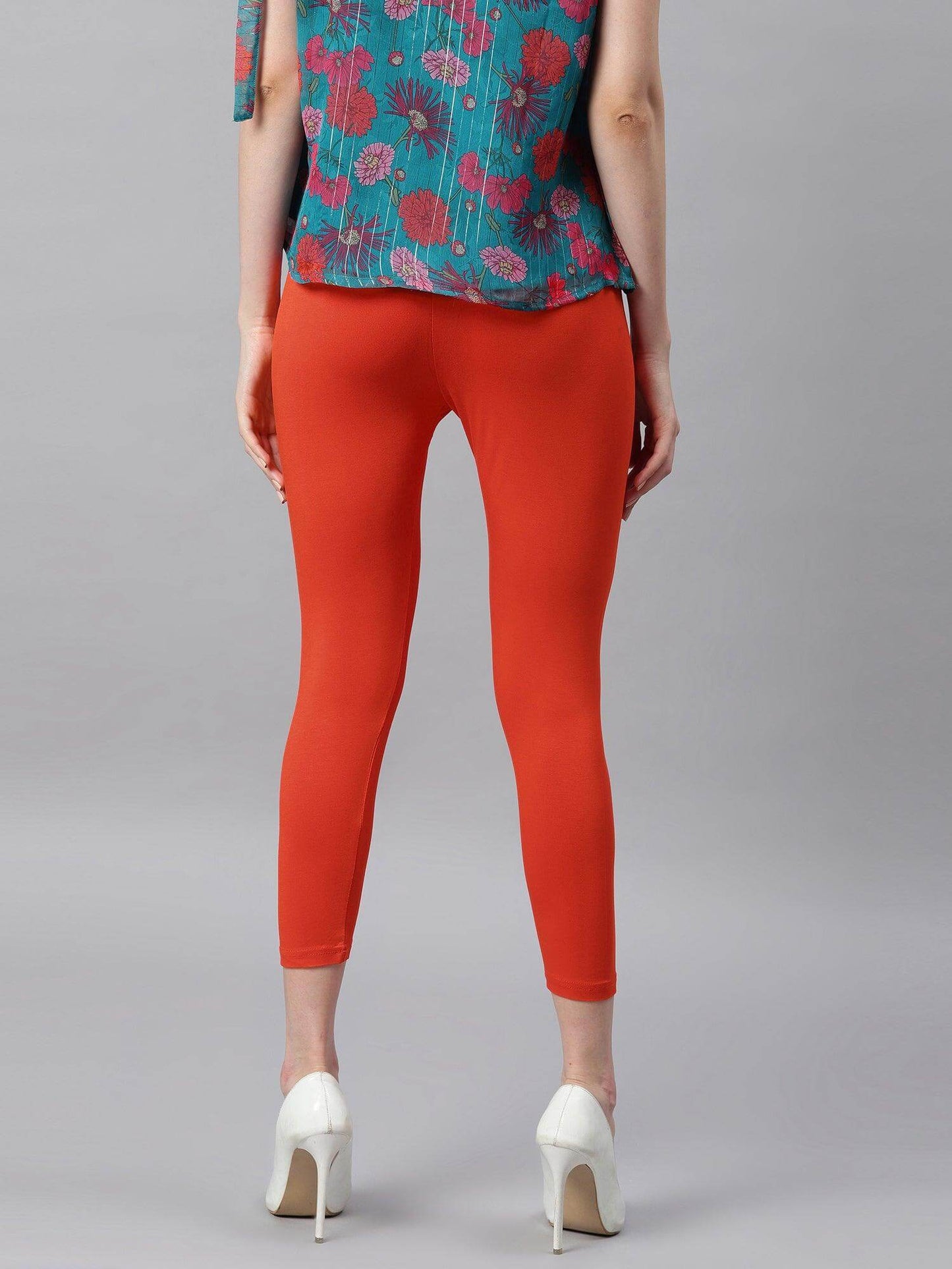 Orange Viscose Lycra Legging