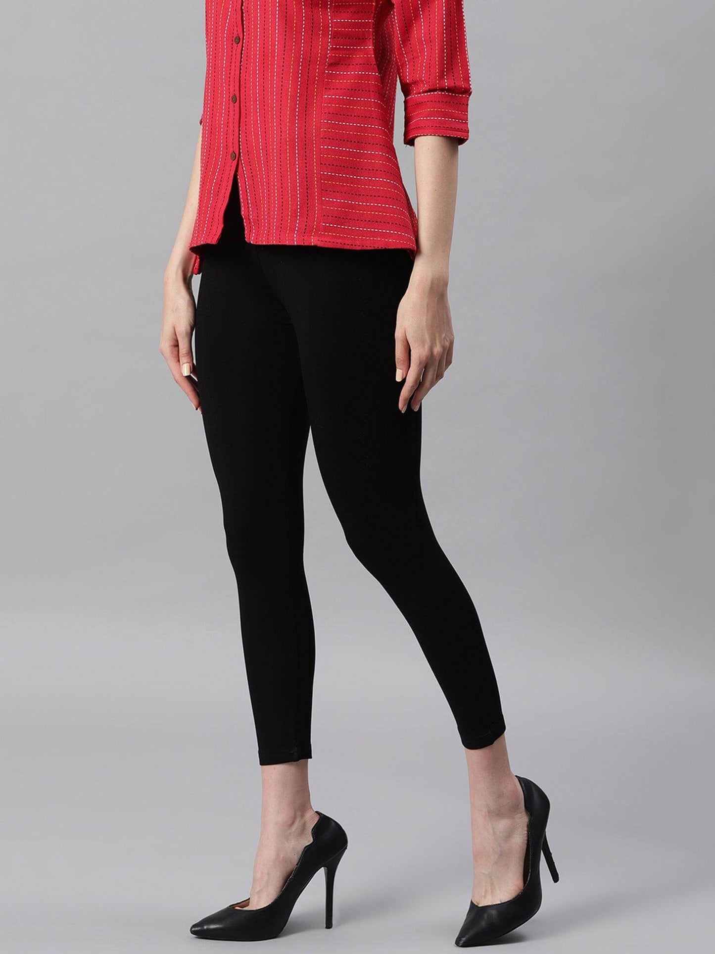Black Viscose Lycra Legging