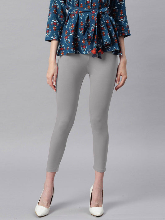 Grey Viscose Lycra Legging