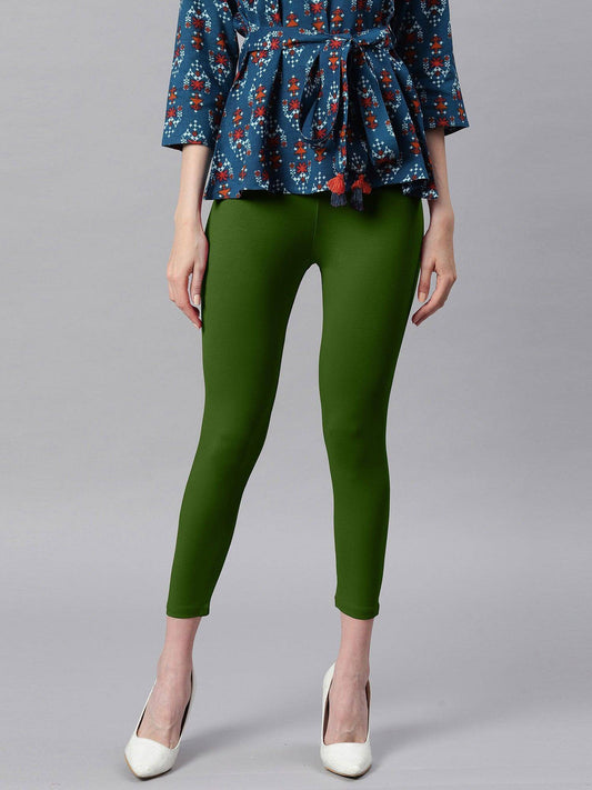 Green Viscose Lycra Legging