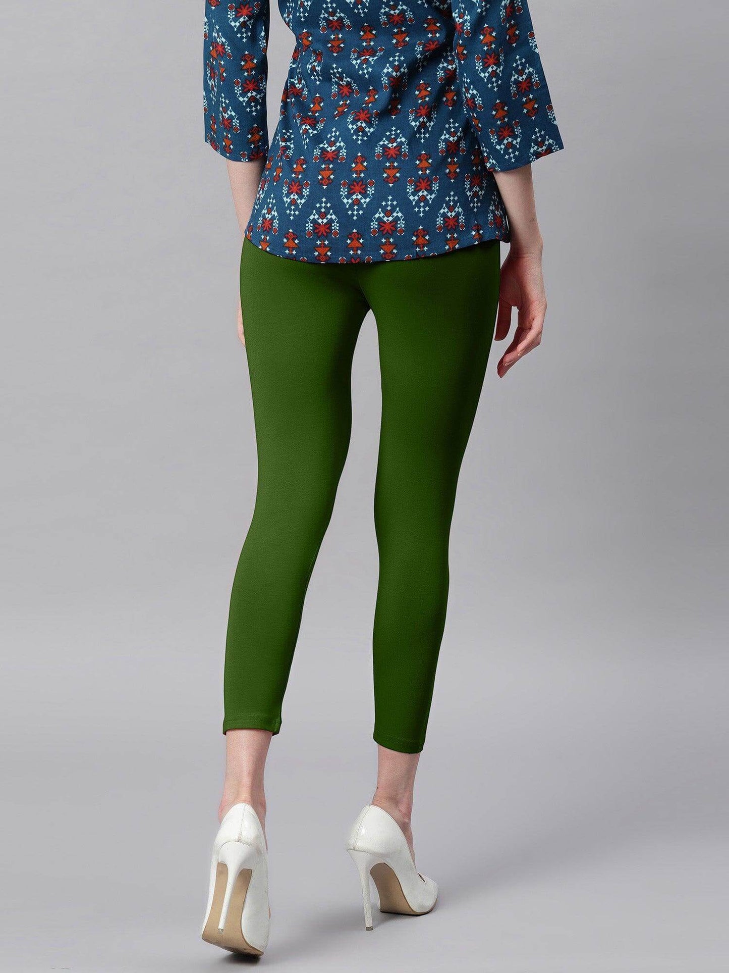 Green Viscose Lycra Legging