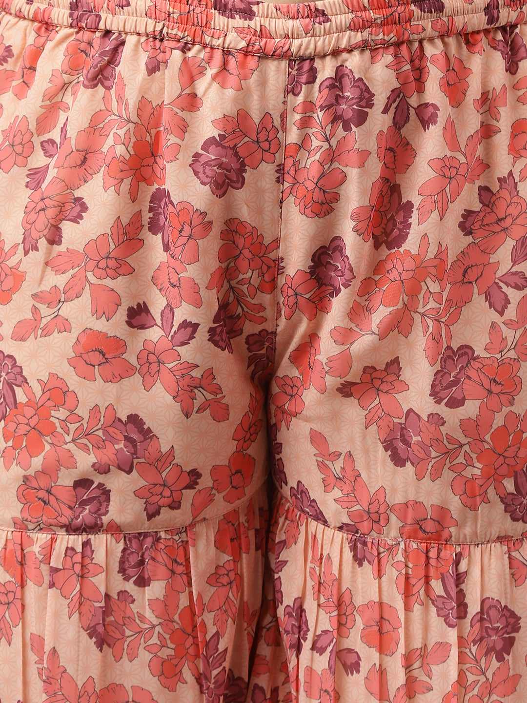 Georgette Plus Size Peach Sharara Set Online