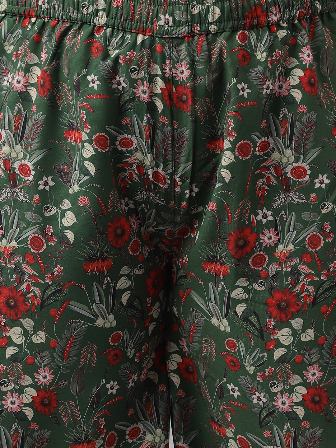 Women Plus Size Green Kurta Palazzo Set