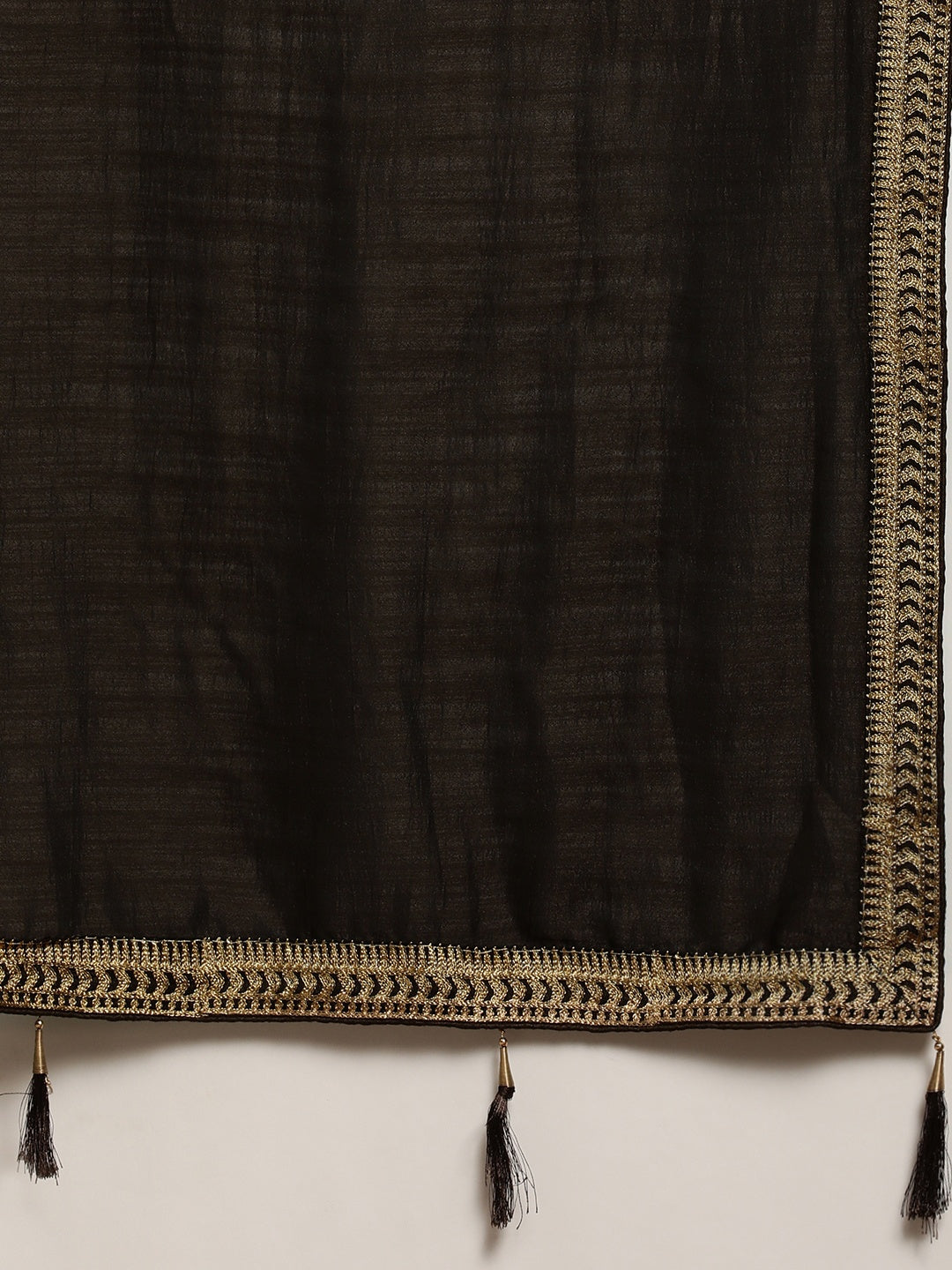 Janasya Women's Brown Poly Silk Solid  Saree with Blouse Piece