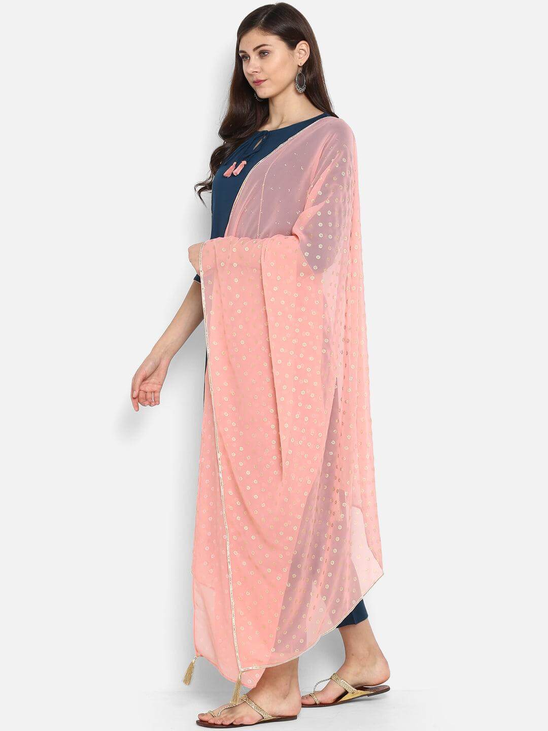 Turquoise Blue Rayon Solid Kurta with Pant and Dupatta