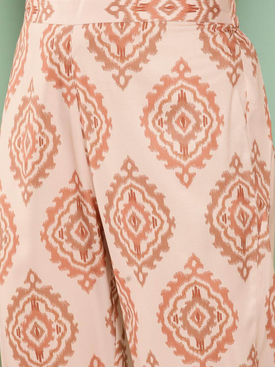 Light Peach Crepe Digital Printed Kurta with Pant